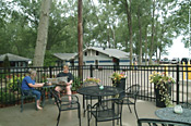 Patio at Sara's Campground, Erie, Pennsylvania.